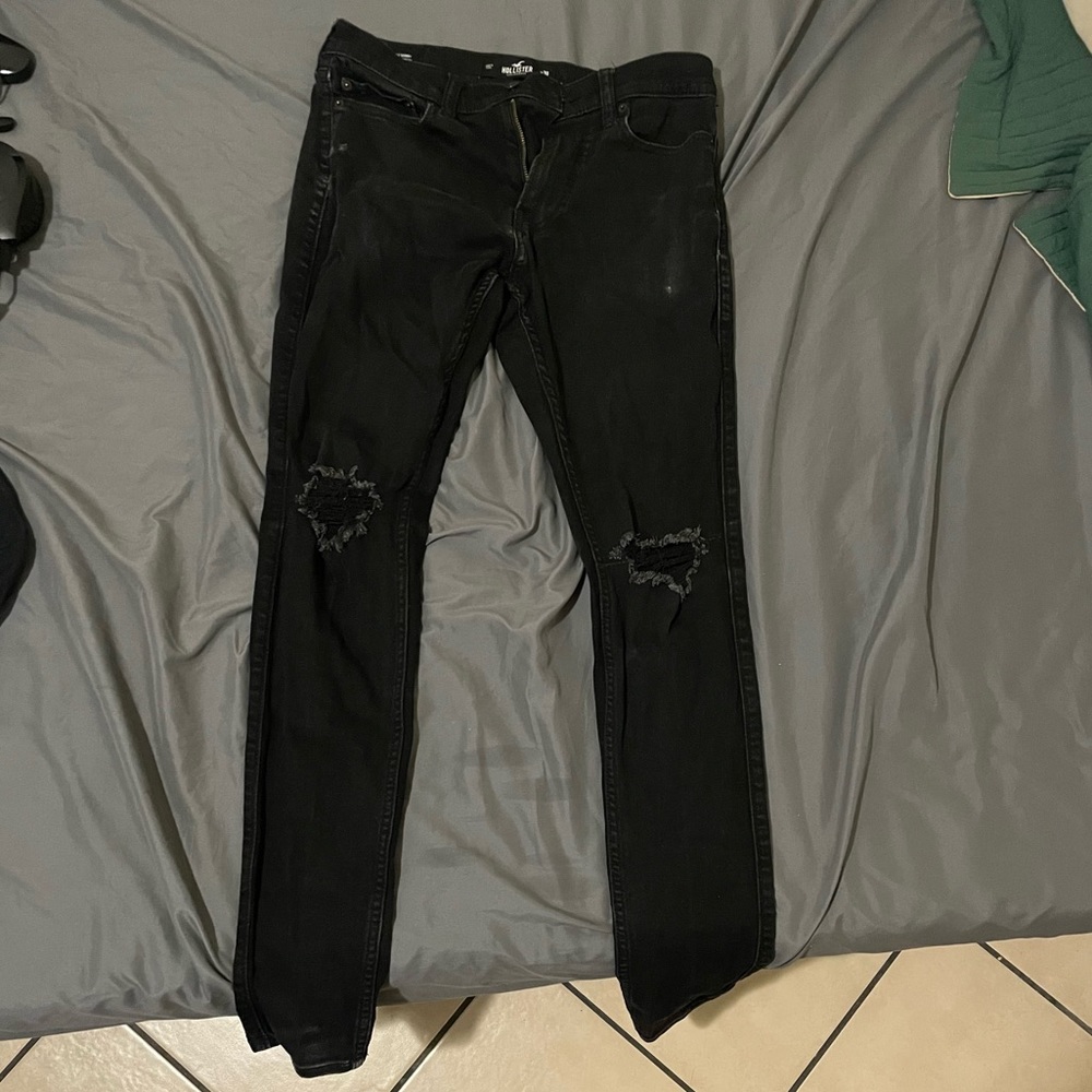 Skinny Stacked Black Hollister Pants